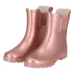 Decathlon Regenlaarzen Chelsea dames - Metallic - 100% rubber aanbieding
