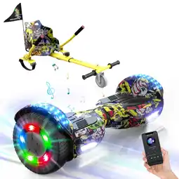 Decathlon Hoverboards met Zitje 6,5 Muziek Bluetooth en LED-Lichten - XP9 Camouflage aanbieding