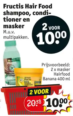 Kruidvat Fructis Hair Food shampoo, conditioner en masker aanbieding