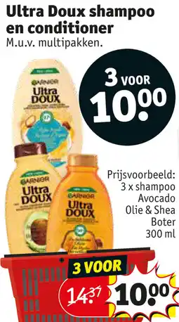 Kruidvat Ultra Doux shampoo en conditioner aanbieding