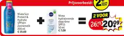 Kruidvat Nivea Sun Protect & Hydrate SPF50+ Zonnemelk + Nivea hydraterende dagcrème SPF15 aanbieding