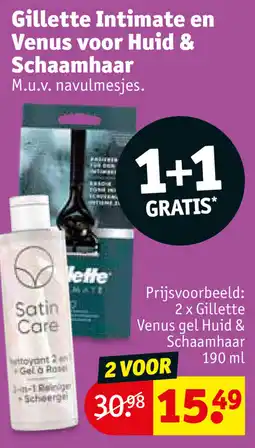 Kruidvat Gillette Intimate en Venus voor Huid & Schaamhaar aanbieding