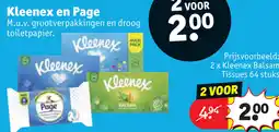 Kruidvat Kleenex en Page aanbieding