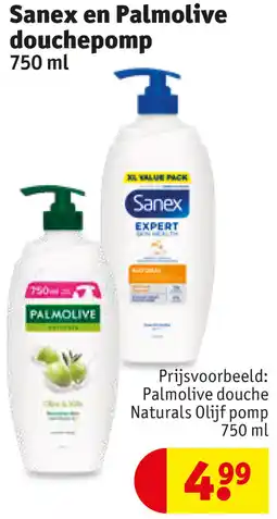 Kruidvat Sanex en Palmolive douchepomp aanbieding