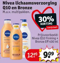 Kruidvat Nivea lichaamsverzorging Q10 en Bronze aanbieding