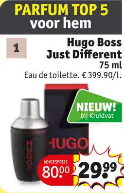 Kruidvat Hugo Boss Just Different aanbieding