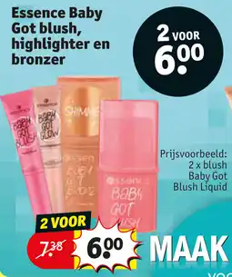 Kruidvat Essence Baby Got blush, highlighter en bronzer aanbieding