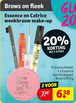 Kruidvat Essence en Catrice wenkbrauw make-up aanbieding