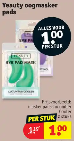 Kruidvat Yeauty oogmasker pads aanbieding