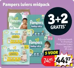 Kruidvat Pampers luiers midpack aanbieding