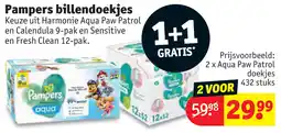 Kruidvat Pampers billendoekjes aanbieding