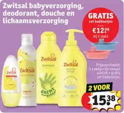 Kruidvat Zwitsal babyverzorging, deodorant, douche en lichaamsverzorging aanbieding