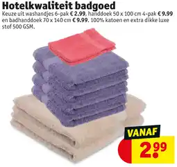 Kruidvat Hotelkwaliteit badgoed aanbieding