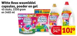 Kruidvat Witte Reus wasmiddel capsules, poeder en gel aanbieding