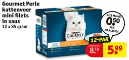 Kruidvat Gourmet Perle kattenvoer mini filets in saus aanbieding
