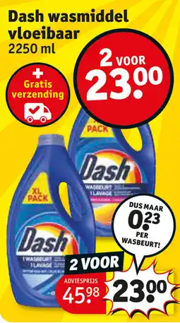 Kruidvat Dash wasmiddel vloeibaar aanbieding