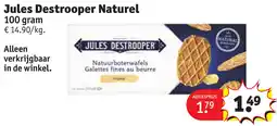 Kruidvat Jules Destrooper Naturel aanbieding