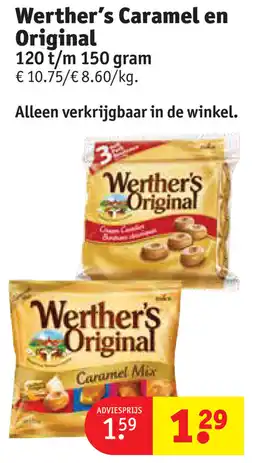Kruidvat Werther's Caramel en Original aanbieding