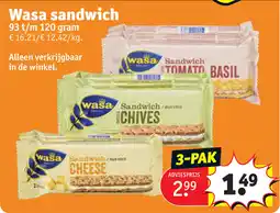 Kruidvat Wasa sandwich aanbieding
