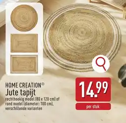 ALDI Home Creation Jute Tapijt aanbieding