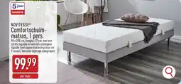 ALDI Novitesse Comfortschuim Matras aanbieding