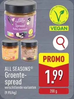 ALDI All Seasons Groentespread aanbieding