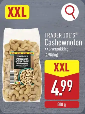 ALDI Trader Joe's Cashewnoten aanbieding