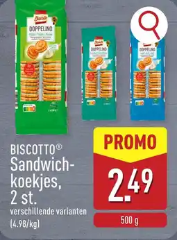 ALDI Biscotto Sandwichkoekjes aanbieding