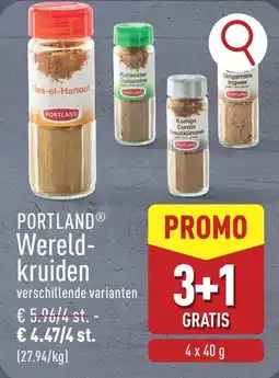 ALDI Portland Wereld kruiden aanbieding
