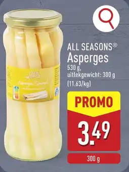 ALDI All Seasons Asperges aanbieding