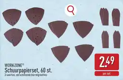 ALDI Workzone Schuurpapierset aanbieding