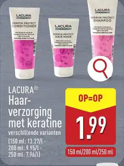 ALDI Lacura Haarverzorging met keratine aanbieding