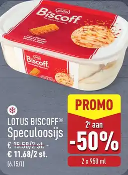 ALDI Lotus Biscoff Speculoosijs aanbieding