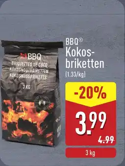 ALDI BBQ Kokos briketten aanbieding
