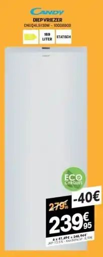 Electro Depot Candy Diepvriezer CNUQ4L513DW aanbieding