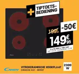 Electro Depot Candy Vitrokeramische Kookplaat CH64CCB/4U2 aanbieding