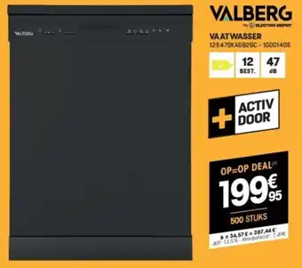 Electro Depot Valberg Vaatwasser 12S470KAD929C aanbieding