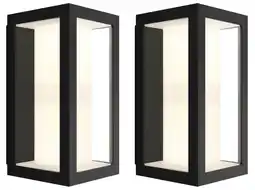 Coolblue Philips Hue Impress muurlamp White and Color zwart smal duo pack aanbieding
