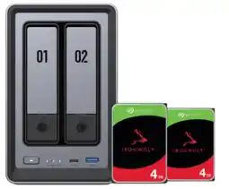 Coolblue UGREEN NASync DXP2800, Seagate Ironwolf 4TB Duo Pack aanbieding