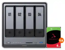 Coolblue UGREEN NASync DXP4800 + Seagate Ironwolf 4TB 4-Pack aanbieding