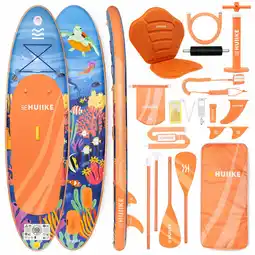 Decathlon Opblaasbaar Supboard met Premium Accessoire HUIIKE, Koraal, Hoge Stabiliteit aanbieding