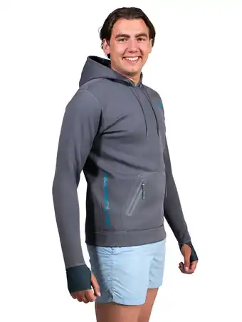 Decathlon Macumba Neopreen Hoodie - Heren - Grijs - Voor Allround Watersport aanbieding