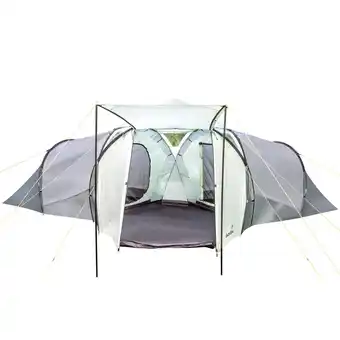 Decathlon Koepeltent Bern 4 - 4 persoons kampeertent - panoramisch dakraam, 2 slaapcabines aanbieding