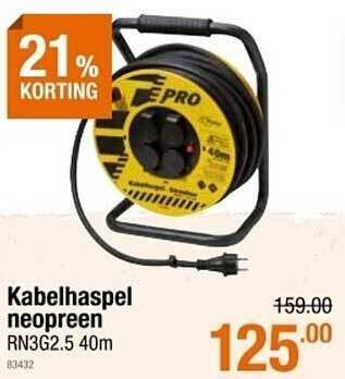 Cevo Kabelhaspel Neopreen aanbieding
