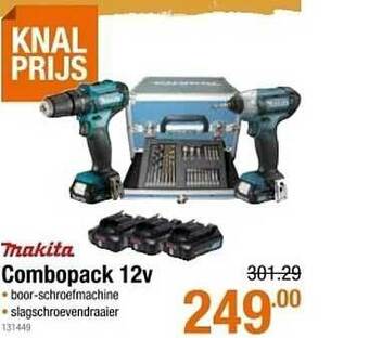 Cevo Makita Combopack 12v aanbieding