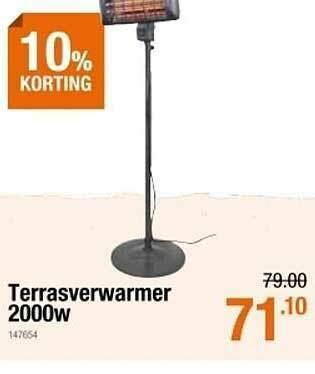 Cevo Terrasverwarmer 2000w aanbieding