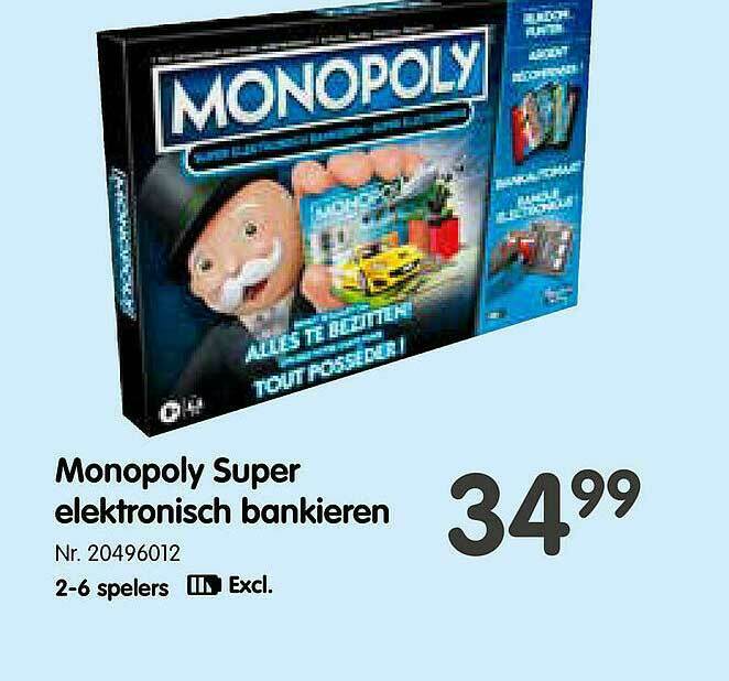Monopoly Super Elektronisch Bankieren promotie bij Fun