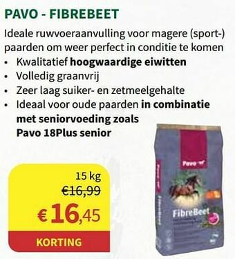 Horta Pavo - fibrebeet aanbieding