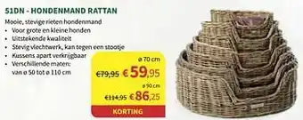 51dn - hondenmand rattan