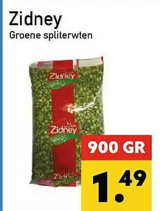 Zidney Groene Spliterwten